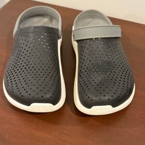 CROCS Black and Gray Slip-On Sandals